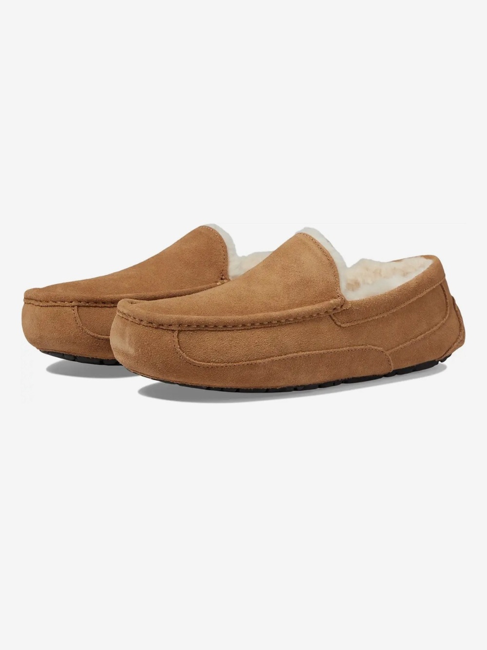 UGG Men's Suede Ascot Slippers in Chestnut